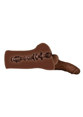 Gender X Backdoor Bash Stroker with Vibrating Cock Ring - Chocolate